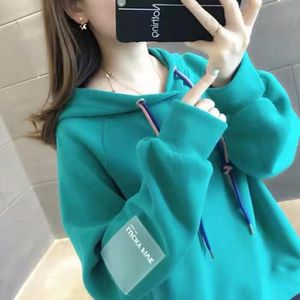 Women's Jackets Thickening Harajuku Hoodies Long Sleeve Autumn Winter Women Girl Korean Style Drawstring Sweatshirt Sueter Feminino Rz 221201