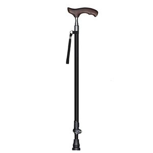 Trekking Poles Elderly Carbon Fiber Walking Cane Stick Lightweight Adjustable With Comfortable T Handle Quick Lock Parents Gift 1 Piece 221203