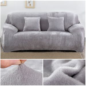 Крышка стулья плюшевой диван растягивается с твердым цветом Толстый проскальзывание для гостиной домашних животных подушка 1 шт. 221202