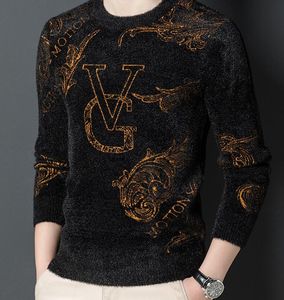 Męskie swetry nowe zimowe marka kaszmirowa sweter mody mody gęsty ciepłe ciągnięcie homme men ubrania
