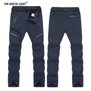 Spodnie outdoorowe światło Arktyczne 6xl Mężczyźni zimowi wewnętrzne polaru miękka skorupa wędrówki Trekking Sports termal ski męskie spodnie 221203