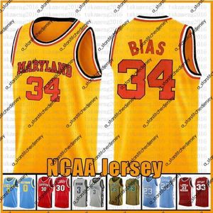 College Basketball Wears 34 Len Bias University of Maryland NCAA Basketball Jersey College Russell 0 Westbrook 32 Jimmer 31 Fredette 31 Reggie 31 Miller трикотажные изделия