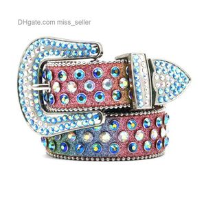 2022 Designergürtel BB Simon Belt Frauen schlanker Gürtel Strass eingelegtes reines handgefertigtes Persönlichkeit Street Hip Hop Punk Online Mode