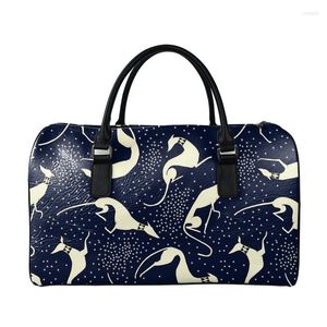 Duffel Bags Noisydesigns Travel Women's Handbag Large Leather Men Carry On Luggage Lady Bag Tote Greyhound Prints Customize Dropship