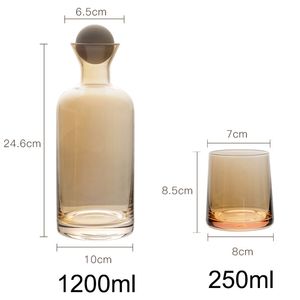 Höftkolvar 1 2L vattenkokare bärnsten Borosilikat glas te potten 250 ml kopp värmebeständig flaskkanna dryck dispenser 221206