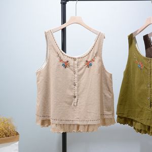Women's Vests Spring Sweet embroidery sleeveless Vest Top Women corduroy cotton vests Casual Daily Wear N821118 221202