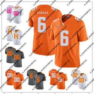 American College Football Wear Custom Tennessee Volunteers #6 Alvin Kamara 16 Peyton Manning 1 Jason Witten 14 Eric Berry 2019 NCAA Football Vols Jersey Orange Gray W