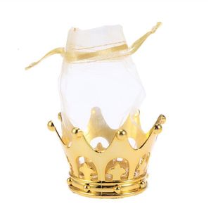 Gift Wrap 12pcs Candies Bags Golden Crown Chocolate Treats Bag Table Decorations For Wedding Birthday Party 221202