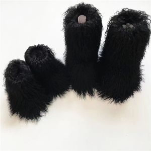 Boots Luxury Fur Women Round Toe Toe Mongolian Snow 221203