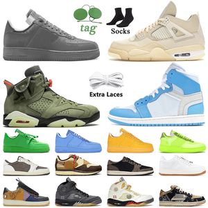 OW x Outdoor Sports Basketball Shoes Women Men Offs White Cactus Jack Sail Jumpman University Blue Mca Goost Grey Designer Sneakers Size Runners Trainers