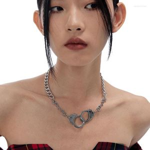 Choker Chokers Kimitoshi Niche Premium Punk Trend Cool Pattern HandCuff Hip Hop Personality Necklacechokers