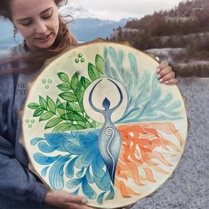 Dekorativa blommor Shaman Trumma Siberian Spirit Musik Handgjorda hantverk Prydnad Påskpresenter Heminredningsset Healing Tender