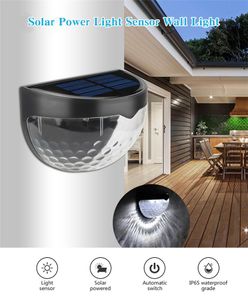 LED Solar Lights Outdoor Lighting Garden Decoration Yard staket Lampor Vattentät sensor Wall Lamp Energy Saving Street Light Light Light