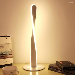 Table Lamps Creative Art Bedroom Bedside Lamp El Cafe Bar Office Study Reading Dimmable Spiral Line Nightstand Light