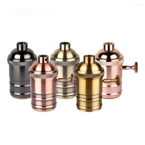 Lamphållare Bas E27 Industrial Holder Screw Gulb Socket Aluminium Retro Pendant Fittings Luster Fixture Vintage DIY