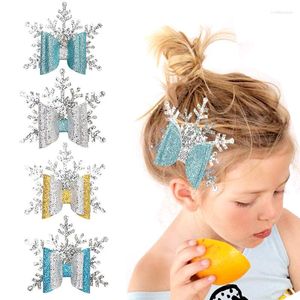 Рождественские украшения снежинка Bowknot Harepin Merry Decor for Girl Hair Accessories Подарки в пользу счастливого года 2022 Noel Suplies
