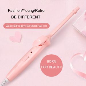 Curling Irons 9mm Ceramic Hair Curler Professional Roller Wool Roll Waver Wand Electric Styling Tools Salon 221203
