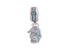 Silver Beads Fits Pandora Charms Bracelet SterlingSilverBead Tropical Seahorse Pendant Women Charm DIY Jewelry8137347