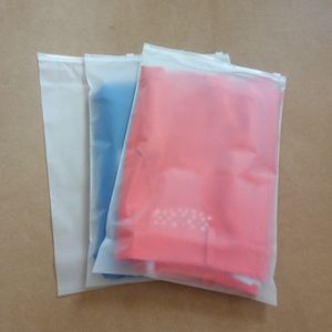 Gift Wrap 50pcs Frosted Thick 0.2mm Plastic Reclosable Zipper Poly Bag Waterproof Storage Packaging for Clothes Shoes Jewelry 221202