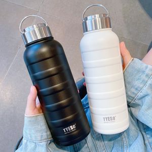 Thermoses 750ml 1000ml Double Stainless Steel Thermos Mug Portable Sport Vacuum Flask Creative Large Capacity Thermal Water Bottle Tumbler 221203