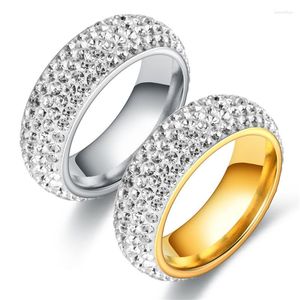 Eheringe, klassischer Trend, 8 mm, fünfreihige Bogenoberfläche, Keramik-Ton-Ring, Titan-Stahl, Geschenk