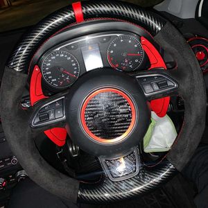 Customized Car Steering Wheel Cover Anti-Slip Accessories For Audi A5 2013-2017 A6 S6 2012-2018 Allroad 2013-2018 S8 2013-2018