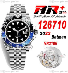 ARF GMT VR3186 Batman Automatisk Herrklocka Blå Keramisk Bezel Svart Urtavla 904L JubileeStålarmband Super Edition Samma serie Garantikort PTRX Puretime D4