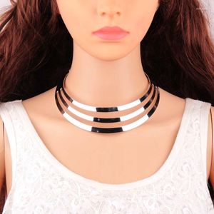 Choker mode punkkedjor chokers chunky stora uttalande guld halsband charmiga gåvor