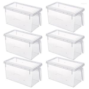 Storage Bottles Big Deal 6PCS Food Containers Freezer Refrigerator Box With Handle Kitchen Sealed Jar