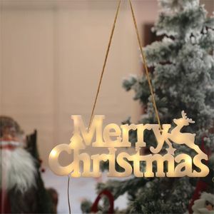 Christmas Decorations Tree Pendant Led Letter Moulding Light Merry Sign Navidad Decoracion Novedades Natal Noel 221203