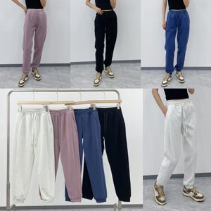 Calça esportiva feminina de lã da moda Scu Ba Joggers Yoga Classic Joggers Drawcord Easy Fit Pocket Wicking Sweat para Fitness Dancing Sweatpants Running Track