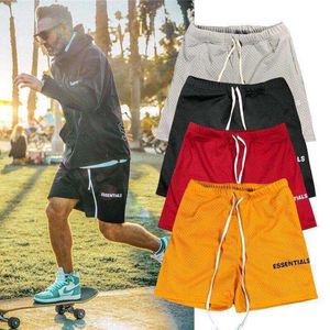 Shorts sportbyxor sport och fitness shorts dimma väsentliga multitråd mesh dragstring brev beskuren