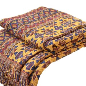 Coperta invernale in cotone intrecciato linea divano asciugamano lavorato a maglia addensato caldo bohémien Boho tiro sul letto copriletto da viaggio 221206