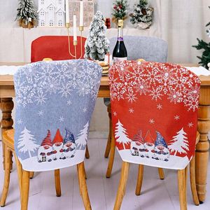 Chair Covers Christmas Slipcover Cartoon Forest Snow Back Year Gifts Table Ornament For Wedding Engagement Anniversary