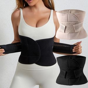 Kvinnors formar midja bandage wrap kvinnor gravid postpartum tränare korsett cincher bunt slant shaper buk platt mage bälte