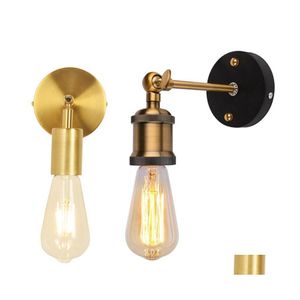 Duvar lambaları Vintage LED Duvar Işıkları 110V 220V E27 Metal Lambalar Ev Dekoru Basit Tek Salıncak Lambası Retro Rustik Işık Armatürleri Lightin OTXKG