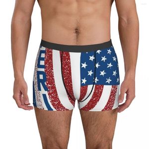 Underbyxor American Flag Freedom Underwear Country Symbol Men's Custom Funny Boxer Shorts High Quality Briefs Plus Size