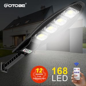 Gartendekorationen 4284126168 LED Superhelle Solarlampe 3000mah IP65 wasserdichte Straßenlaternen Bewegungssensor Yard Wall Light 221202