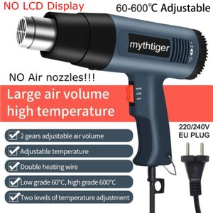 Heat Guns 2000W Professional Air Adjustable Temperature 60600 D 4 Nozzles for DIY Stripping Paint Shrinking PVC and Home 221202