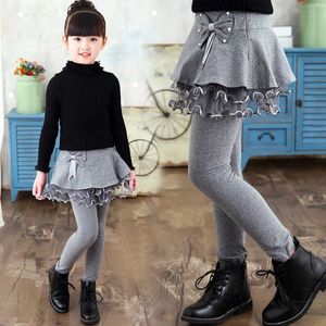 Legginsy Rajstopy Zima ciepła spódnica malucha Lengins Gruba dla niemowląt Legins Kids Solid Słodki Legging 221203