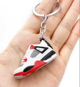 Schlüsselanhänger Sneakers Schlüsselbund Trend Paar Tasche Ornament 3D Stereo Mini Basketball Schuhe Anhänger Auto Schlüsselring Y2212