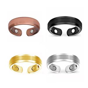 12 PCS Fashion Ring de atención médica magnética para hombres Regalo de joyería para mujeres