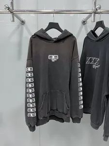 Erkekler artı beden hoodies sweatshirt moda sweatshirtler kadın erkekler kapüşonlu ceket öğrencileri rahat polar üstleri kıyafet ceket 2ed