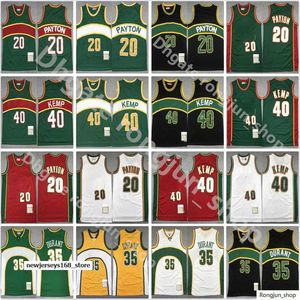 Jersey Mitchell und Ness Herren Basketball 40 Shawn Kemp 20 Gary Payton 35 Kevin Duran White Green Red Black Vintage