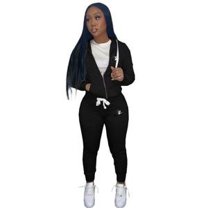 Women Tracksuits Fashion Letter Tryckt 2 stycken Sports Suits Tops Pants Tracksuits Sweatshirt Set Jogging Outfits N6688#