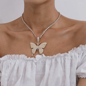 Цепочки преувеличенные женщины хип -хоп крутой локальный блок Cz Big Animal Butterfly Collecle Senselaces Rock Fashion Charms Jewelry Jewelry