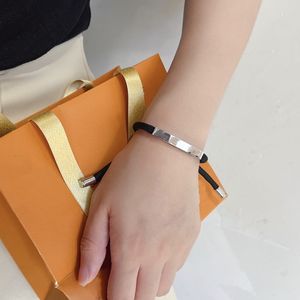 New old flower Leather Bracelets Designer Charm women and men Metal Lock Head Bracelet Fashion Classic Simple Jewelry Friendship Valentine's Day Gift with box
