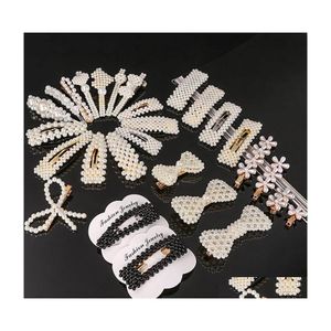 Clip per capelli Barrette Creative Girl Clips per capelli Baby Barrettes Lady Party Women Pearls Hairpins Gioielli Accessori per la consegna a goccia ha dhxon