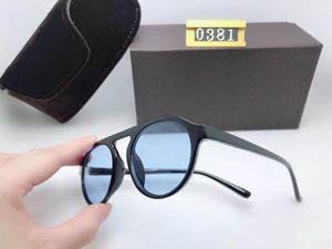 Neue runde Sonnenbrille Frau Eyewear Mode Designer Runden Sonnenbrillen UV400 -Linsen Trend Sonnenbrille 0381 mit Box