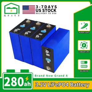 3.2V LifePo4 Battery 280AH 4PCS 6000 DEEPYCEL LFP太陽電池エネルギー電気自動車ゴルフカートEV Forklift for EU米国免税